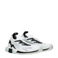 White Fabric Athletic Sneakers