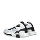 White Fabric Athletic Sneakers