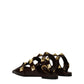 Brown Leather Flat Sandals