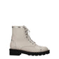 Beige Leather Ankle Boots