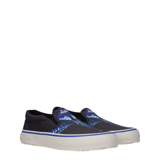 Black Fabric Slip-On Loafers