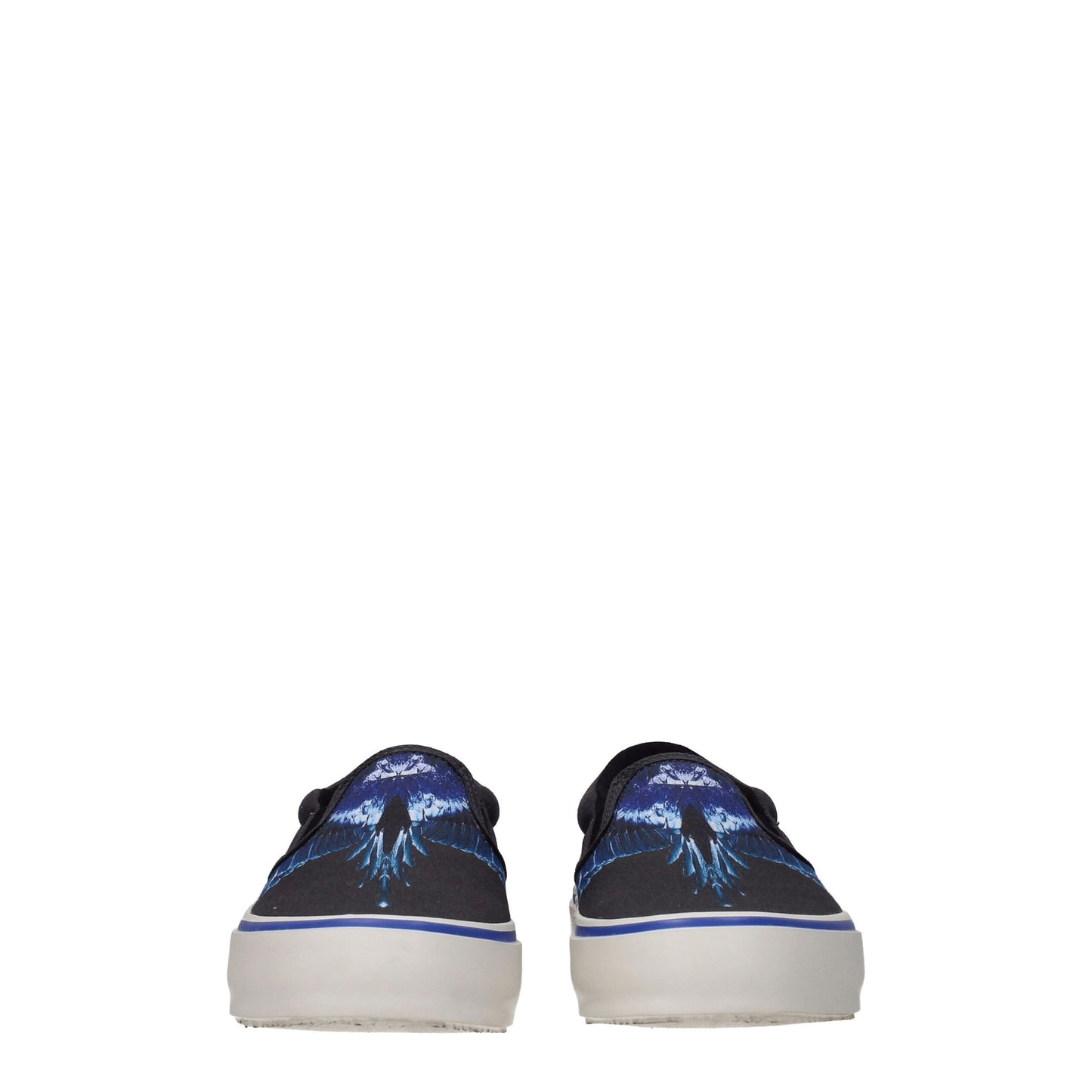 Black Fabric Slip-On Loafers