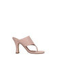 Pink Leather Stiletto Heels Sandals