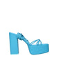 Light Blue Leather Platforms