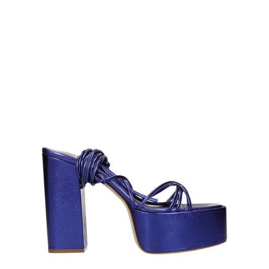 Purple Leather Platforms