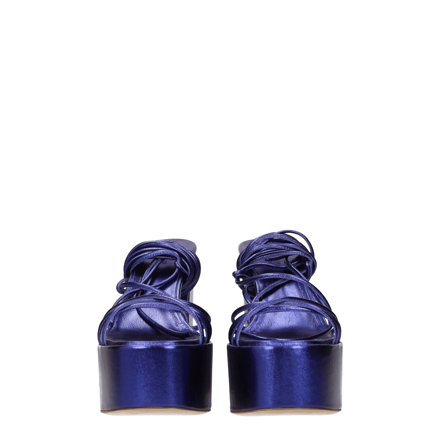 Purple Leather Platforms