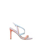 Multicolor Leather Stiletto Heels Sandals