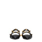 Black Leather Mules