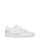 White Fabric Low Tops