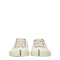 White Fabric Low Tops