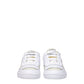 White Fabric Low Tops