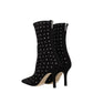 Black Leather Ankle Boots