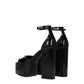 Black Leather Platforms