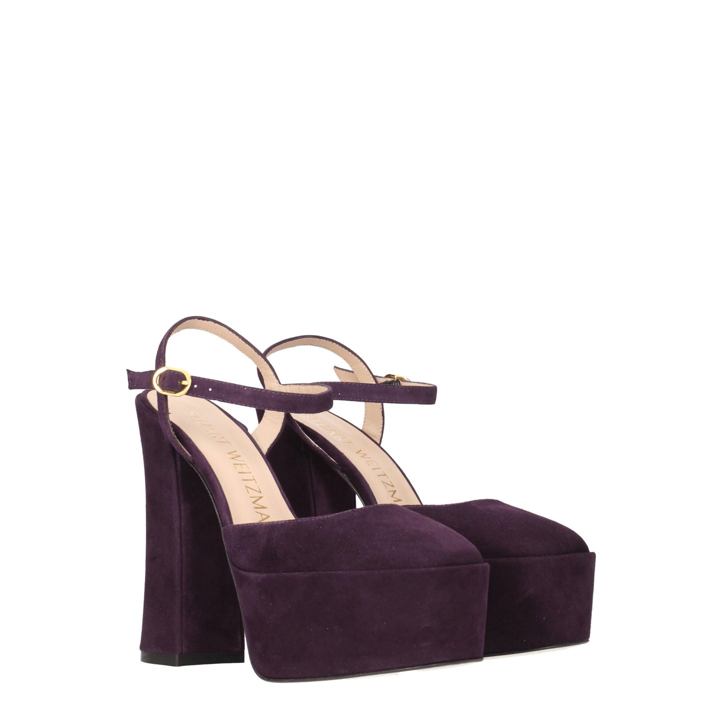 Purple Leather Platforms