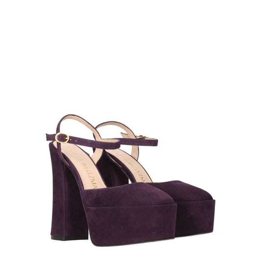 Purple Leather Platforms