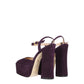 Purple Leather Platforms