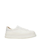 White Leather Platform Sneakers