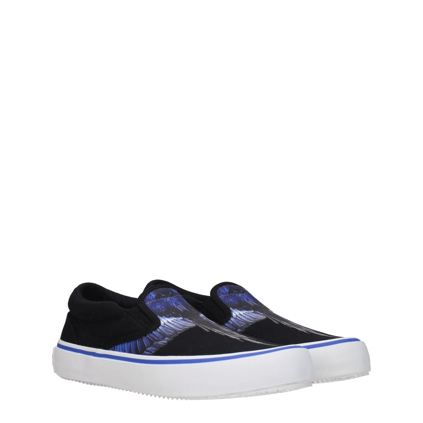 Black Fabric Slip-On Loafers