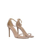 Pink Leather Stiletto Heels Sandals