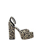 Beige Leather Platforms