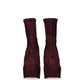 Purple Leather Ankle Boots