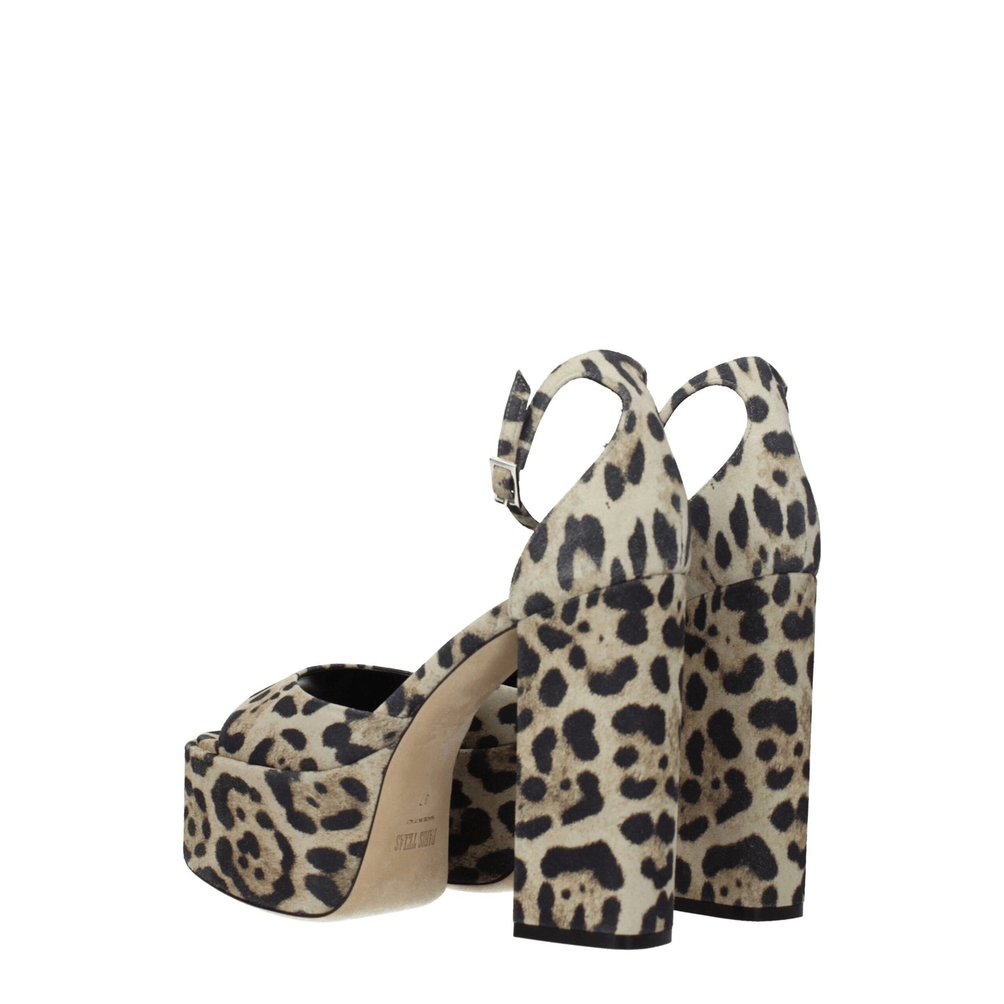 Beige Leather Platforms