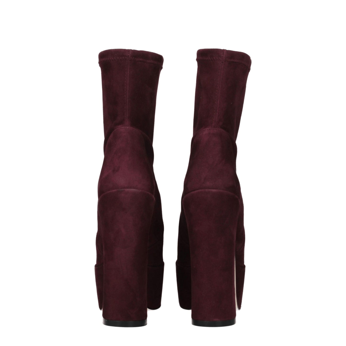 Purple Leather Ankle Boots