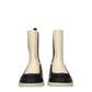 Beige Leather Ankle Boots