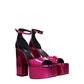 Pink Leather Platforms