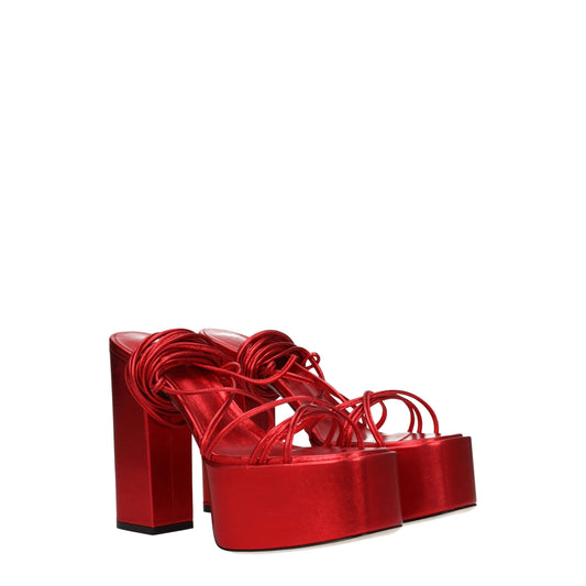 Red Leather Platforms