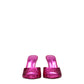 Pink Leather Stiletto Heels Sandals
