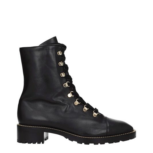 Black Leather Ankle Boots