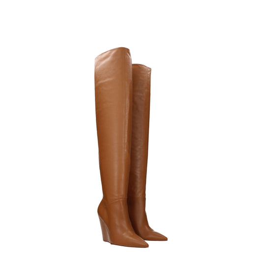Brown Leather Over The Knee