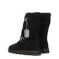 Black Leather Ankle Boots