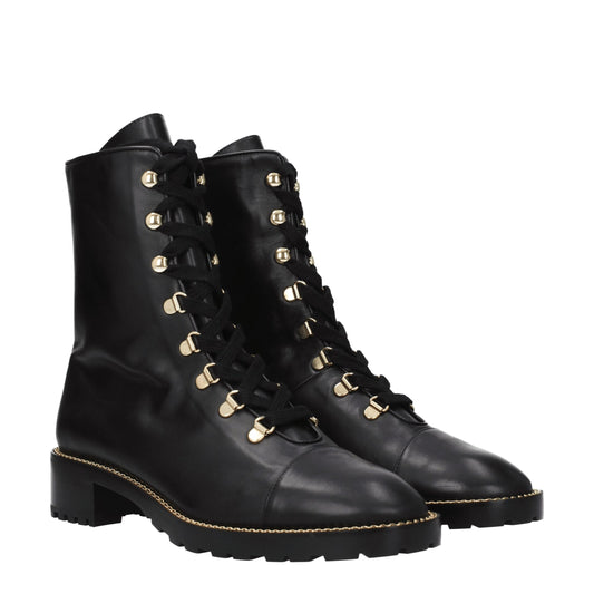 Black Leather Ankle Boots
