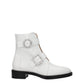 White Leather Ankle Boots