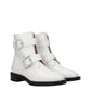White Leather Ankle Boots