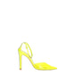 Yellow Pvc Stiletto Heels Sandals