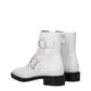 White Leather Ankle Boots