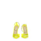 Yellow Pvc Stiletto Heels Sandals