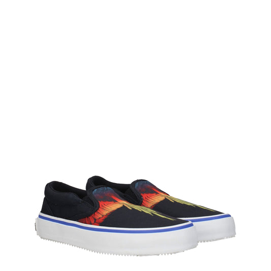 Black Fabric Slip-On Loafers