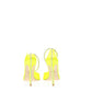 Yellow Pvc Stiletto Heels Sandals
