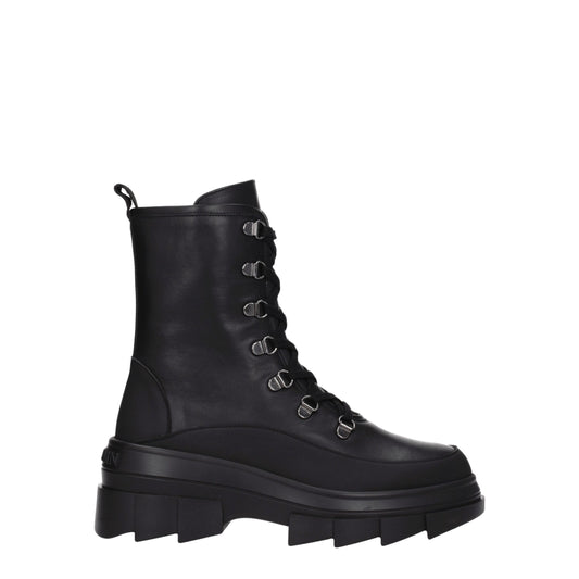 Black Leather Ankle Boots