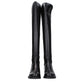 Black Leather Over The Knee