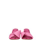 Pink Leather Stiletto Heels Sandals