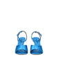 Blue Satin Stiletto Heels Sandals