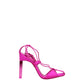 Pink Satin Stiletto Heels Sandals