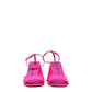 Pink Leather Stiletto Heels Sandals