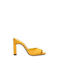 Orange Satin Stiletto Heels Sandals