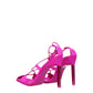 Pink Satin Stiletto Heels Sandals